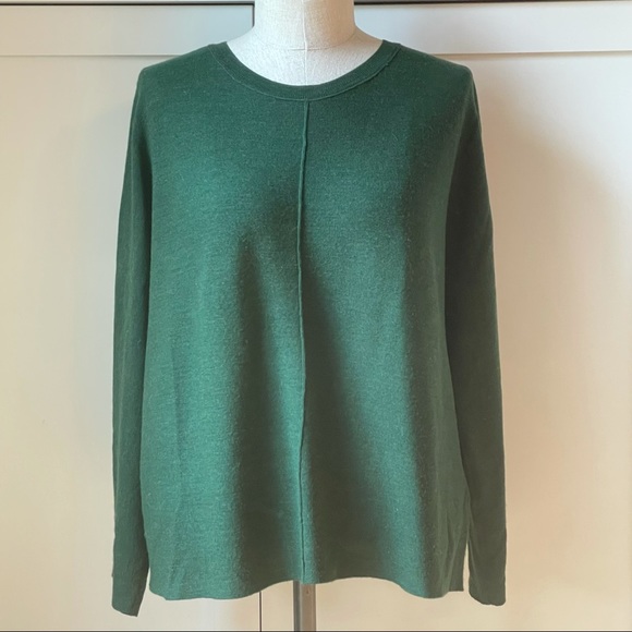 Eileen Fisher Green Merino Wool Sweater- L - Picture 1 of 6